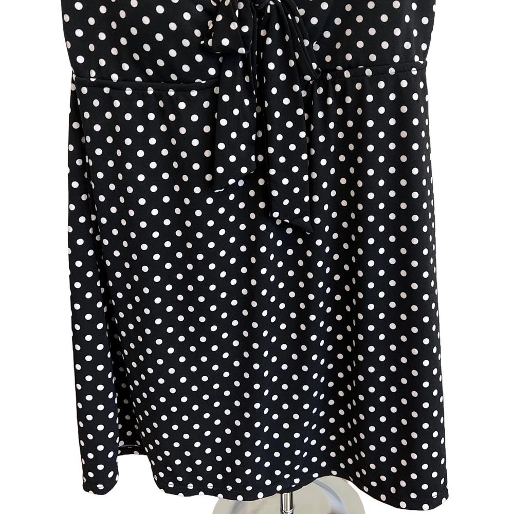 Catalina Black Polka Dot Dress w bodysuit liner - Picture 4 of 4